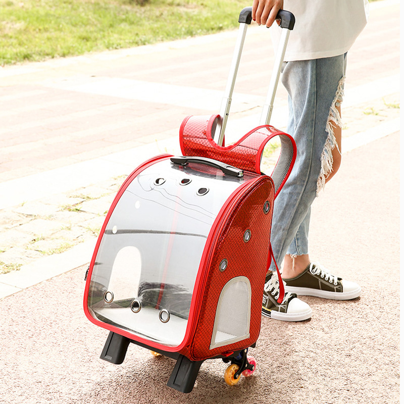 Portable pet trolley bag